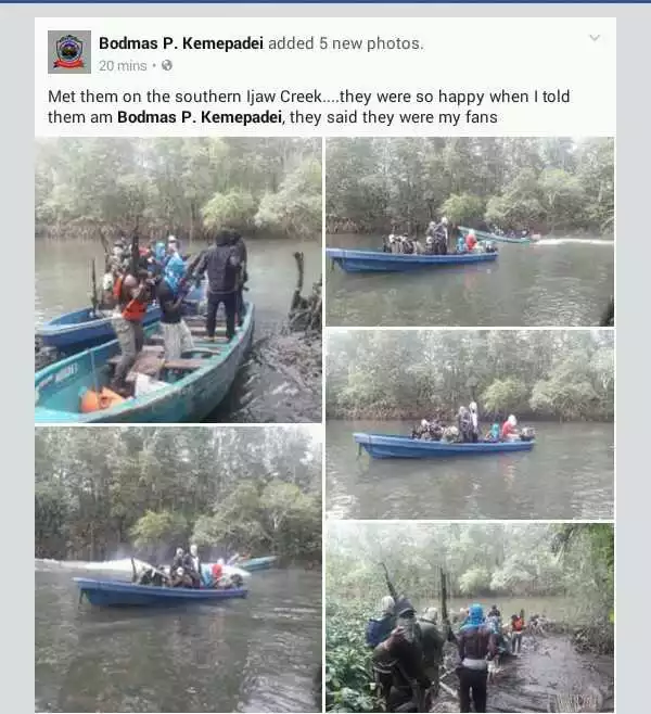 Heavily Armed Niger Delta Militants Pictured At Southern Ijaw Creek (pics)